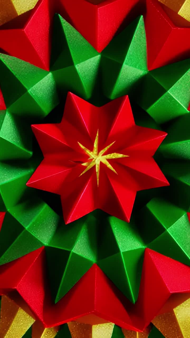 A Vibrant Display of Geometric Patterns and Colors Featuring Red, Green, and Yellow Shapes That Create a Festive Aesthetic, Perfect for Celebrations and Decorative Purposes in Various Contexts