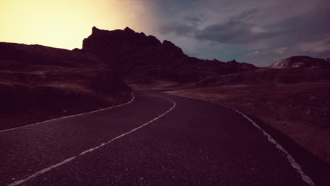 aerial view of great ocean road at sunset