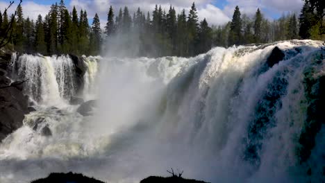 slow motion video ristafallet waterfall in the western part of jamtland is listed as one of the most beautiful waterfalls in sweden.