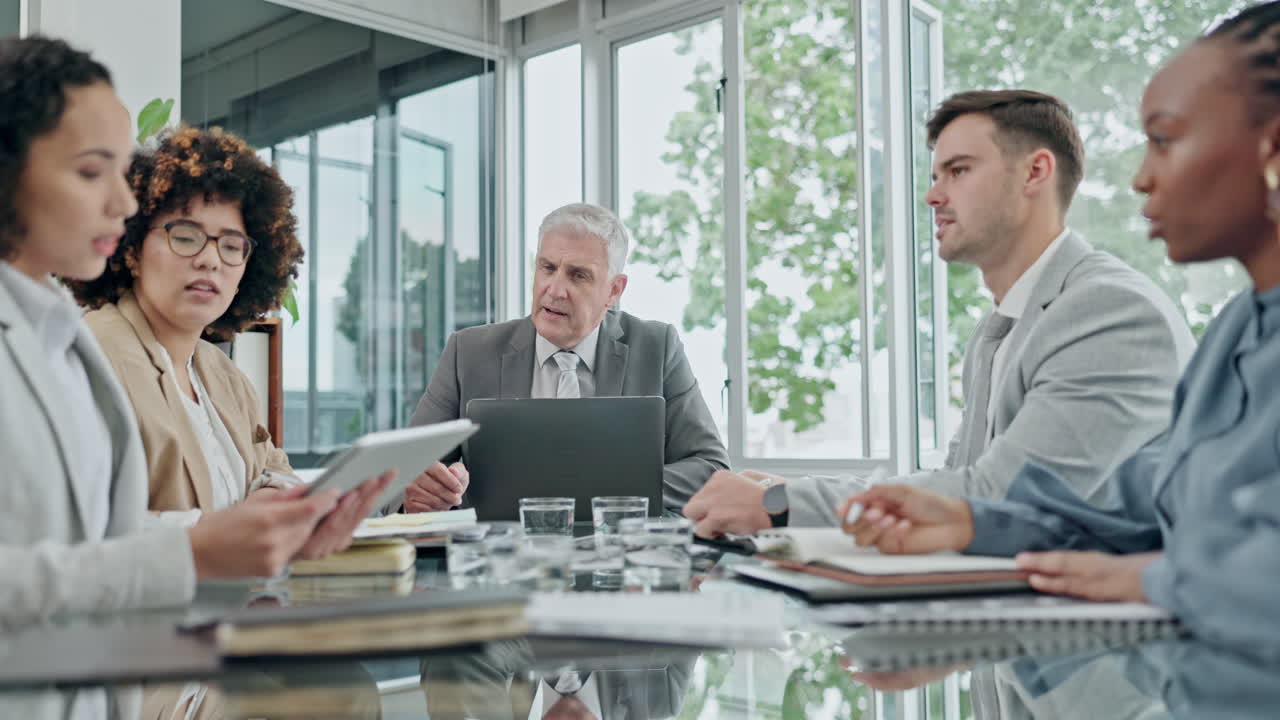 Business people, manager and happy meeting