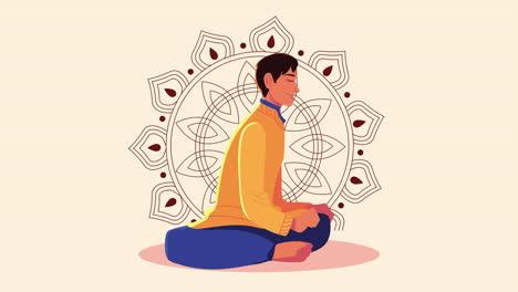 man in meditation pose