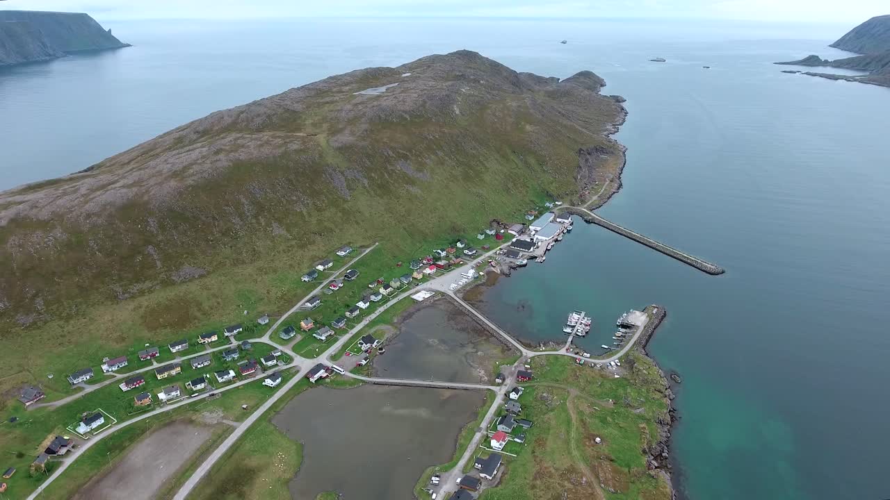 노르웨이 북부의 북쪽 케이프 (nordkapp).