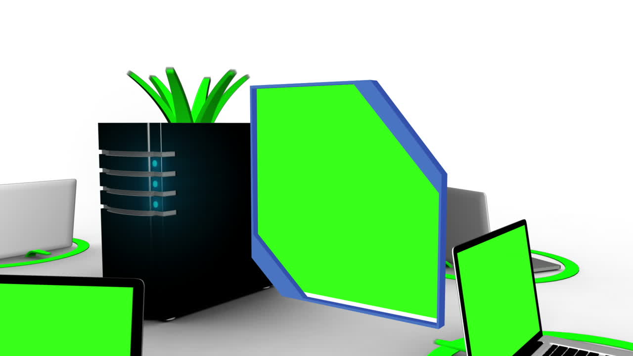 computadoras portátiles que se conectan con el servidor