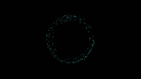 abstract technology blue circle background made of animated lines and dots, particles. blend mode