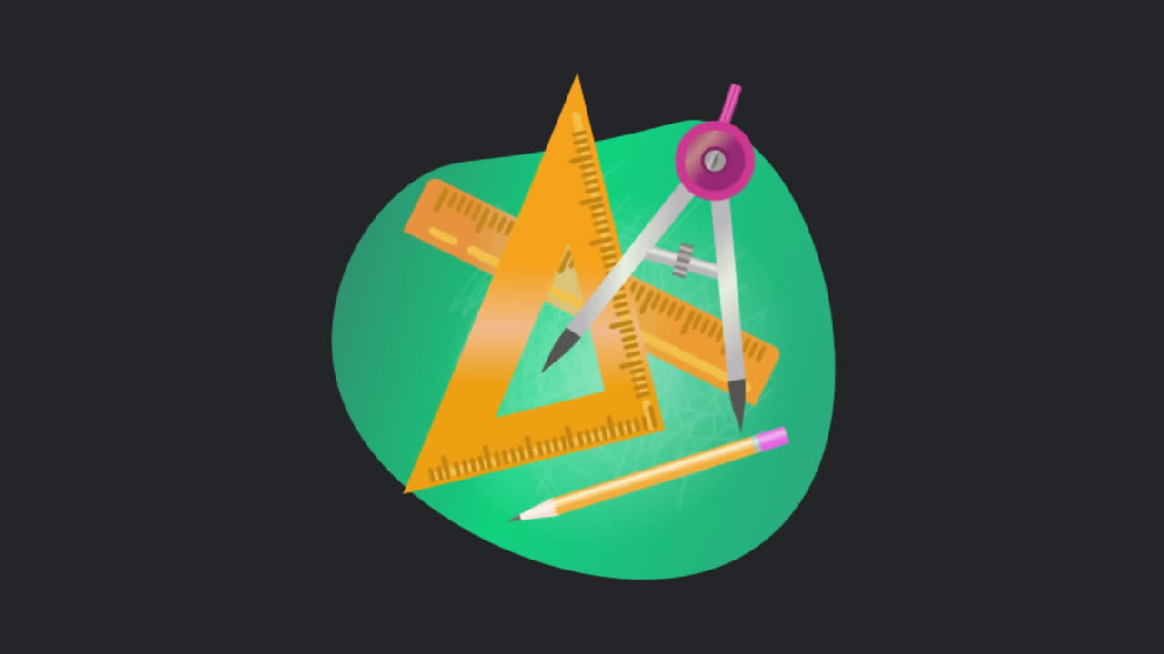 paquete escolar 4 opciones texto y iconos de artículos escolares contra un fondo negro