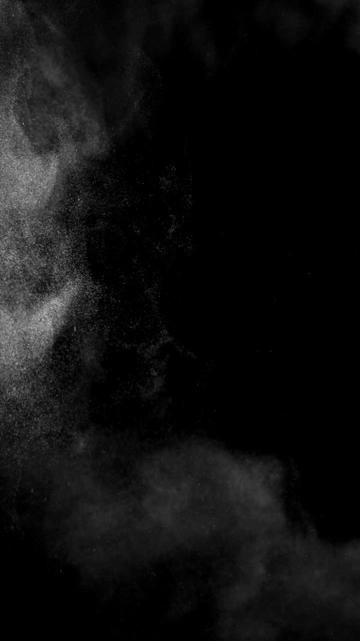 Particelle di fumo bianco, vista verticale.