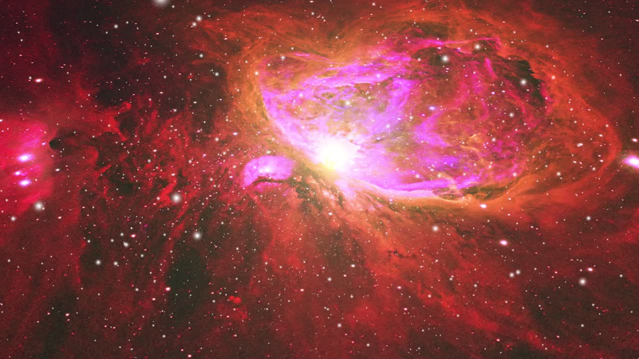 la superficie de la nube nebulosa roja en el universo