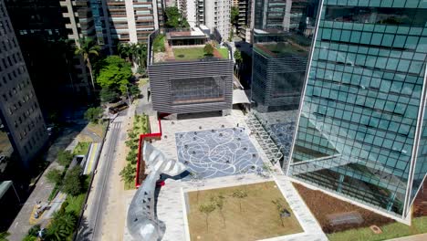 faria lima avenue  postcard of downtown district of sao paulo brazil.