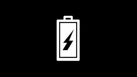 battery electricity icon vintage twitched bad signal animation.