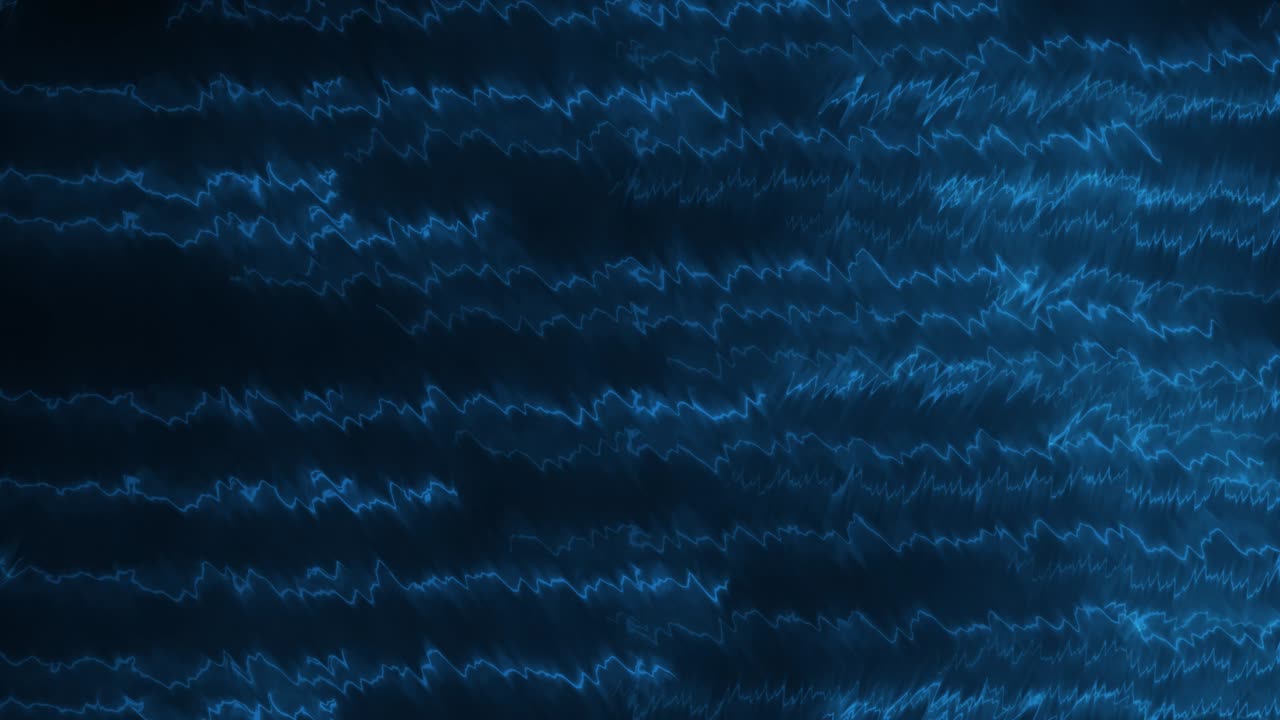 Líneas azules brillantes en movimiento. Estelas de luz en movimiento de fondo. Fondo de pantalla moderno y colorido. Fondo abstracto futurista. Animación de video en movimiento 4k con canal alfa