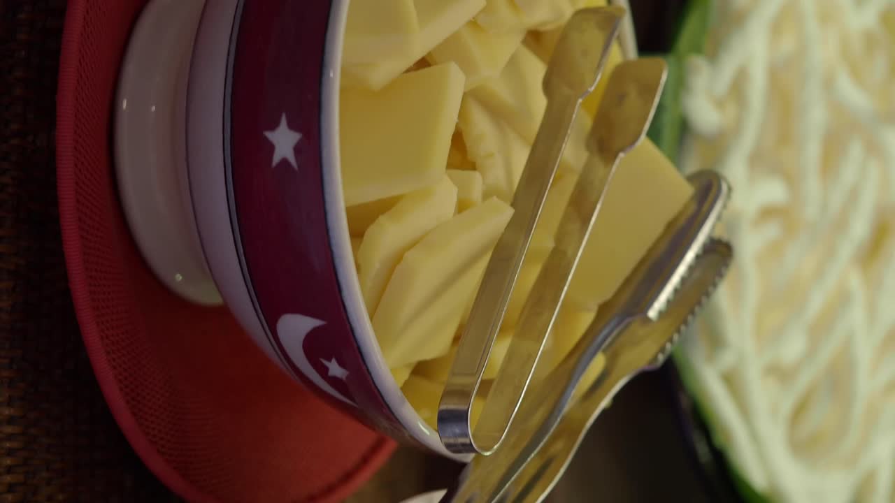 Bowl of Cheese Cubes