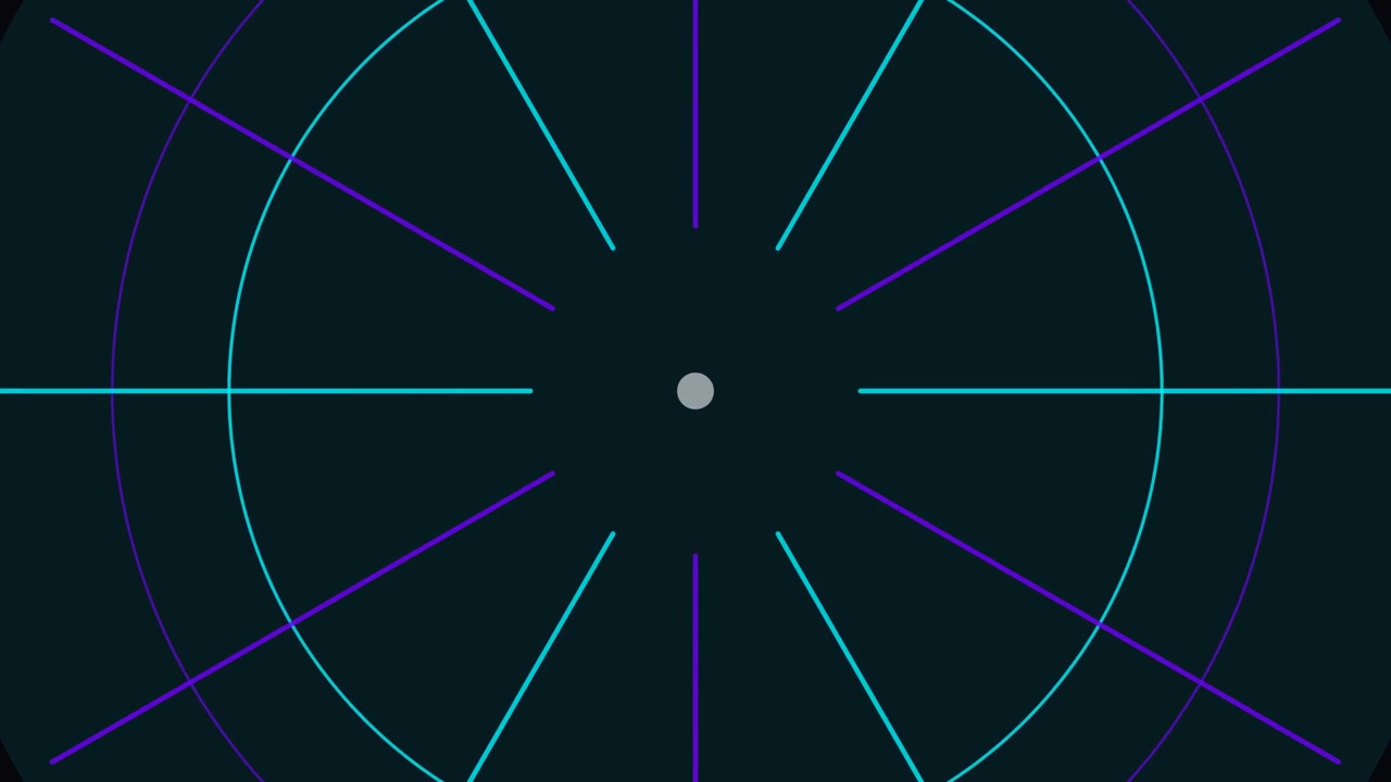 Abstract Motion Graphic of Expanding Neon Radial Lines