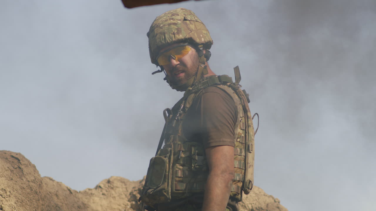 Soldier in a War Zone