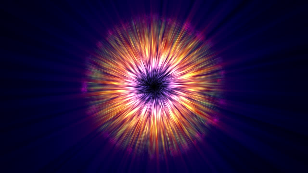 círculos de ojo de rayos de nebulosa 4k