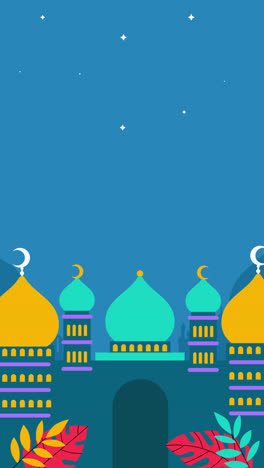 mosque at night illustration