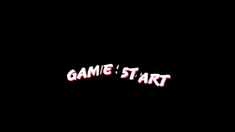 words game start written in capital letters