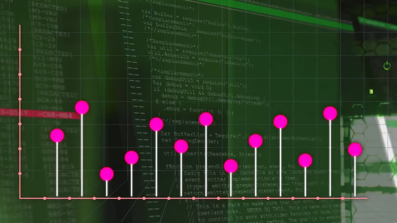 animación de gráficos y lenguaje informático sobre el sistema de servidor de datos en segundo plano