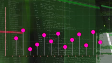 animación de gráficos y lenguaje informático sobre el sistema de servidor de datos en segundo plano