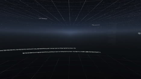 digital animation of multiple screens with data processing against blue background