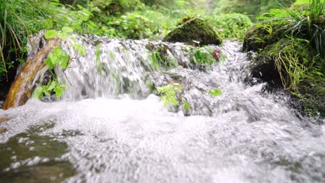 Slow-motion-footage-of-streams,-small-rivers,-and-flowing-water-Stream