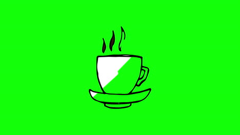 animation of slowly appearing painted mug