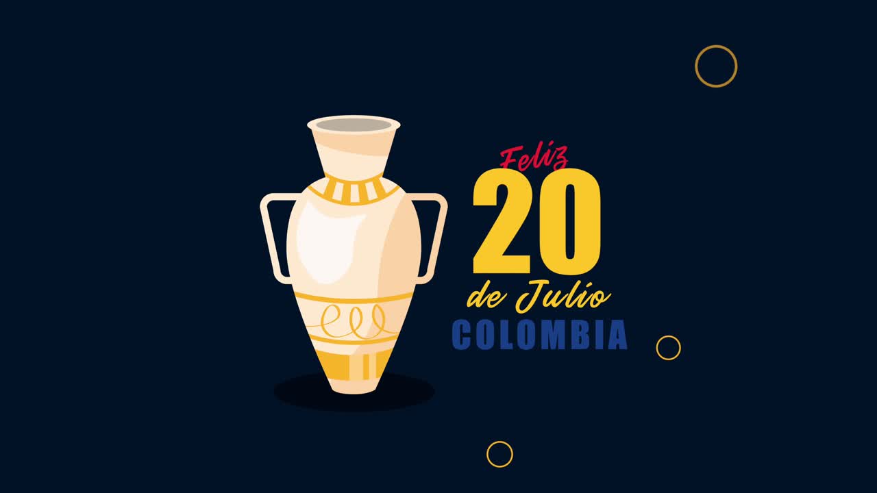 20 of july colombian celebration lettering