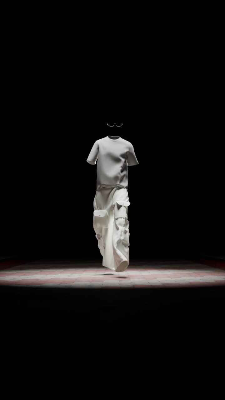 白いtシャツとカーゴパンツ