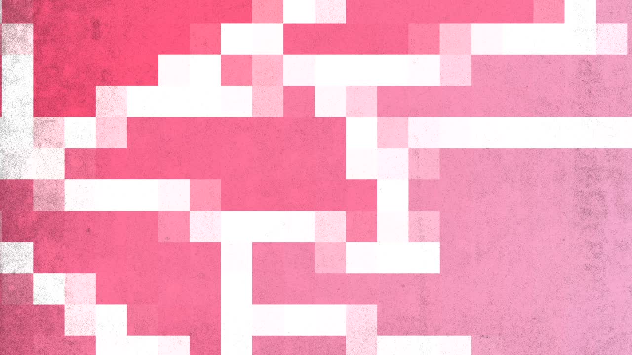 Dynamic pink and white square collage a mesmerizing arrangement of squares creating depth and movement.