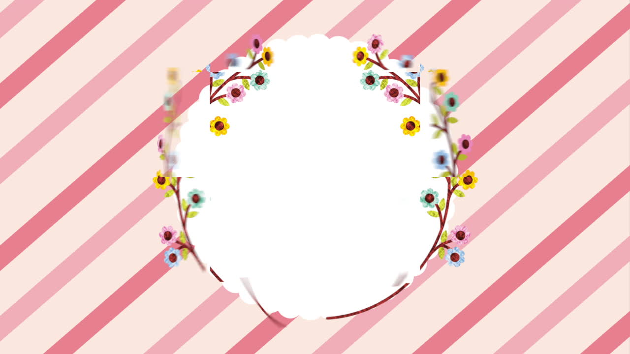 diseño de decoración floral, animación de video hd1080