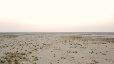 drone shot of arabian desert in kuwait