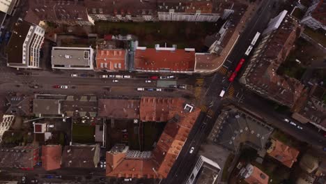 Aerial-Shot-of-the-city-of-Bern,-Switzerland