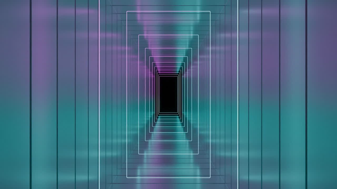 perspectiva del túnel de neón