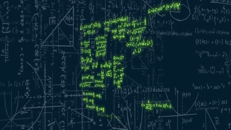 Animation-of-mathematical-formulae-and-scientific-data-processing-over-black-background