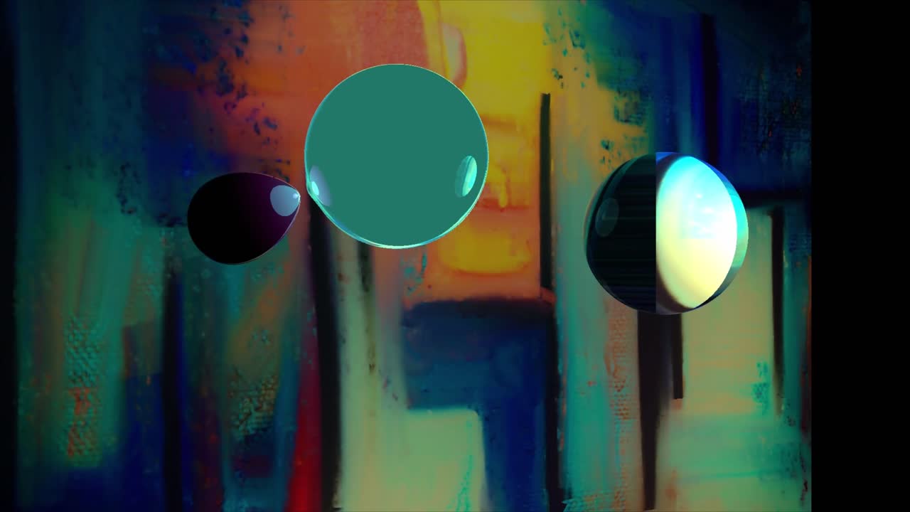 Forme astratte colorate che si fondono e si separano su sfondo strutturato