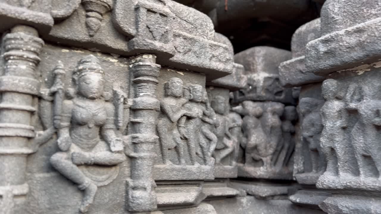 Exquisite Ancient Stone Carvings on Ambernath Shiv Temple, Hindu Heritage Art