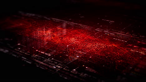 matriz de datos de flujo de desenfoque abstracto futurista, meta, metaverso, telemetría y visualización de números cifrados con simulación de partículas en el entorno del ciberespacio para el fondo de visualización frontal