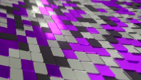 superficie de onda abstracta de formas geométricas. bucle sin costuras renderizado en 3d