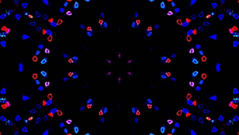 hermoso caleidoscopio abstracto que brilla, una luz radiante que regula los movimientos sutiles
