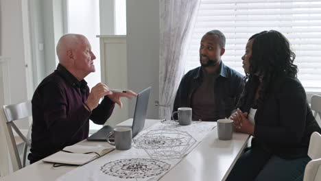 business meeting at a table