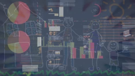 Animation-Von-Statistiken-Und-Datenverarbeitung-über-Familienauslosung