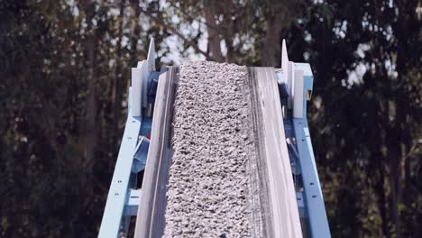 conveyor belt in a quarry transporting gravel