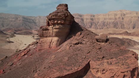 Side-to-side-aerial-drone-shot-of-a-beautiful-generic-desert,-60-fps