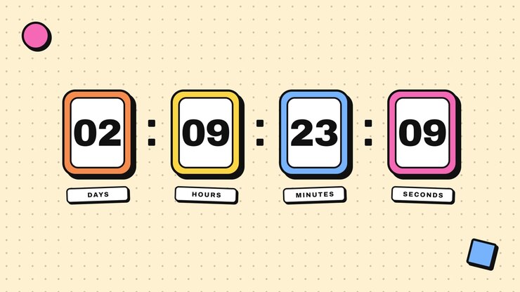 Animated Countdown Timer Showing Days Hours Minutes and Seconds