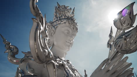white statue in a temple