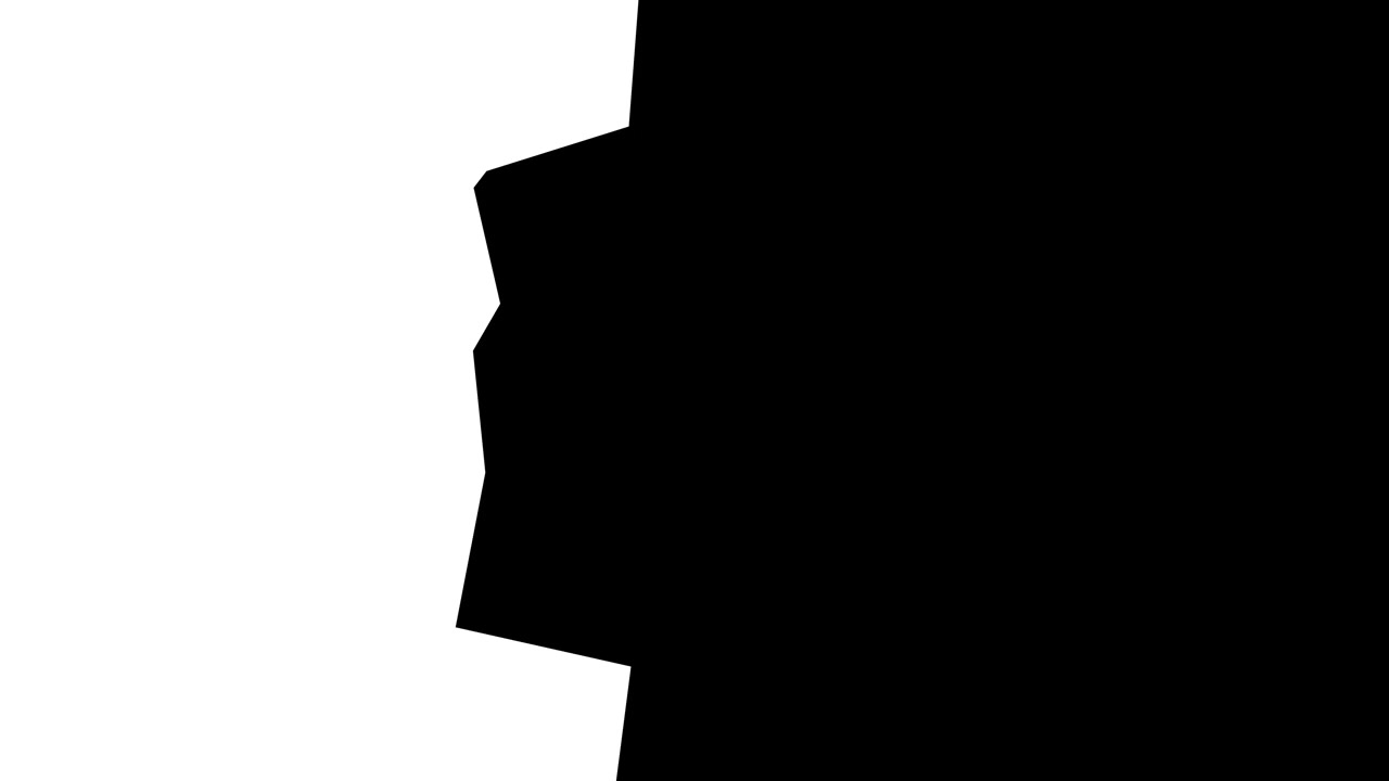 Abstract Transition With Moving Black Shape on White Background