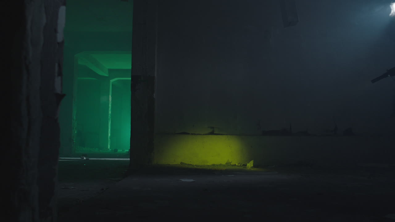 A wounded soldier in the abandoned military complex approaches anomaly