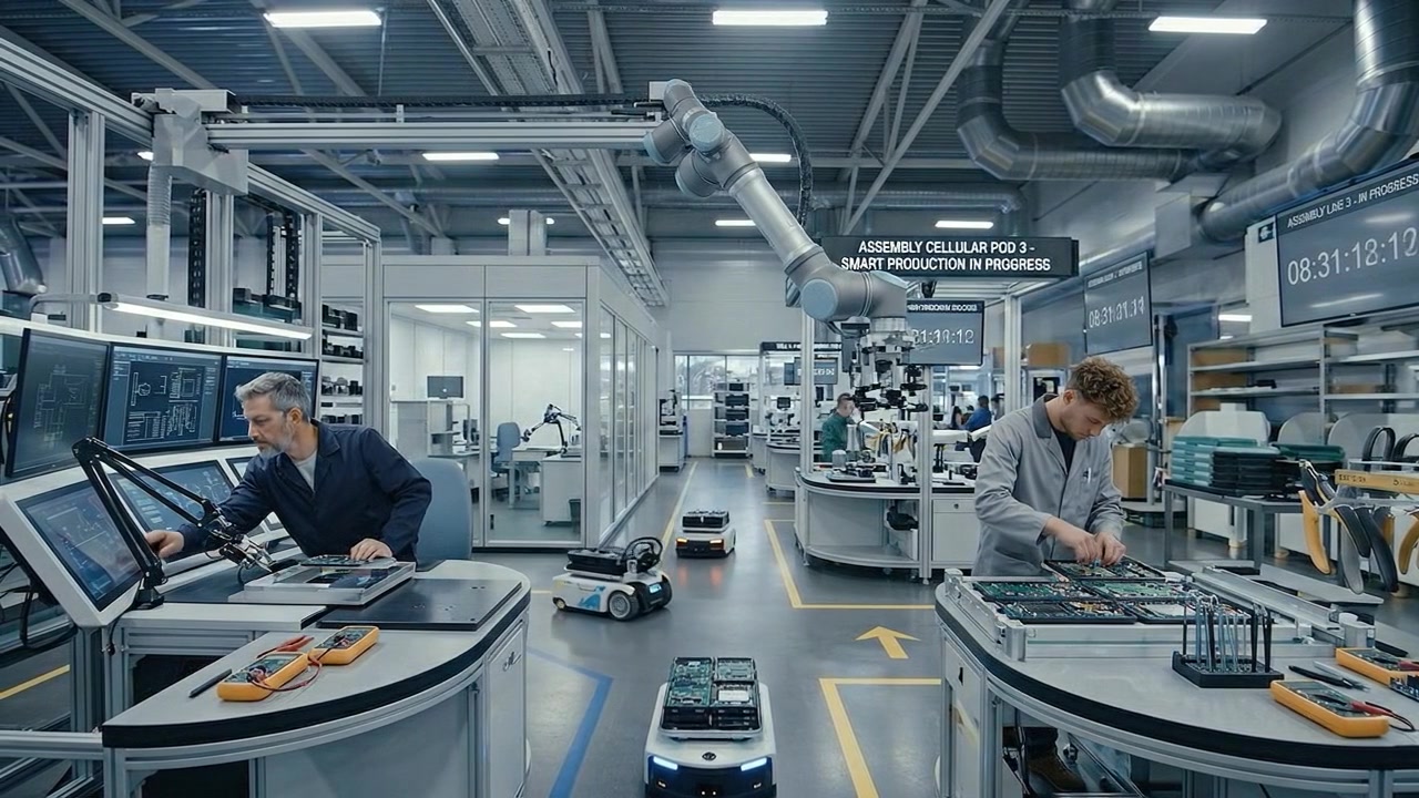 Scene med forretningsinteraktion inden for mobilbetaling og smartphone-teknologi