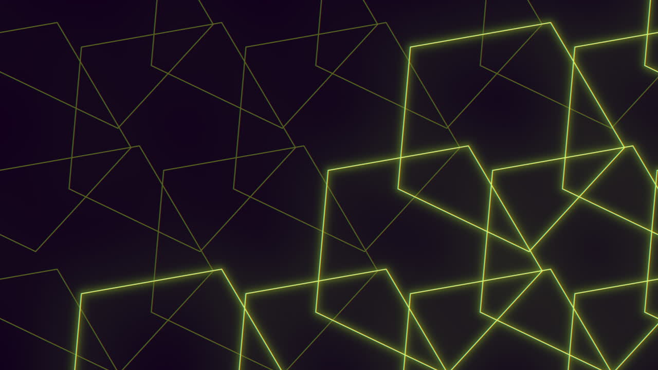 patrón geométrico amarillo brillante de triángulos y rectángulos