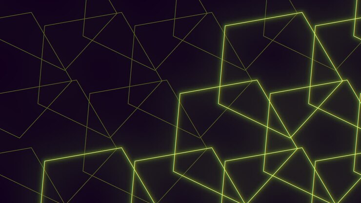 Motivo geometrico giallo luminoso di triangoli e rettangoli