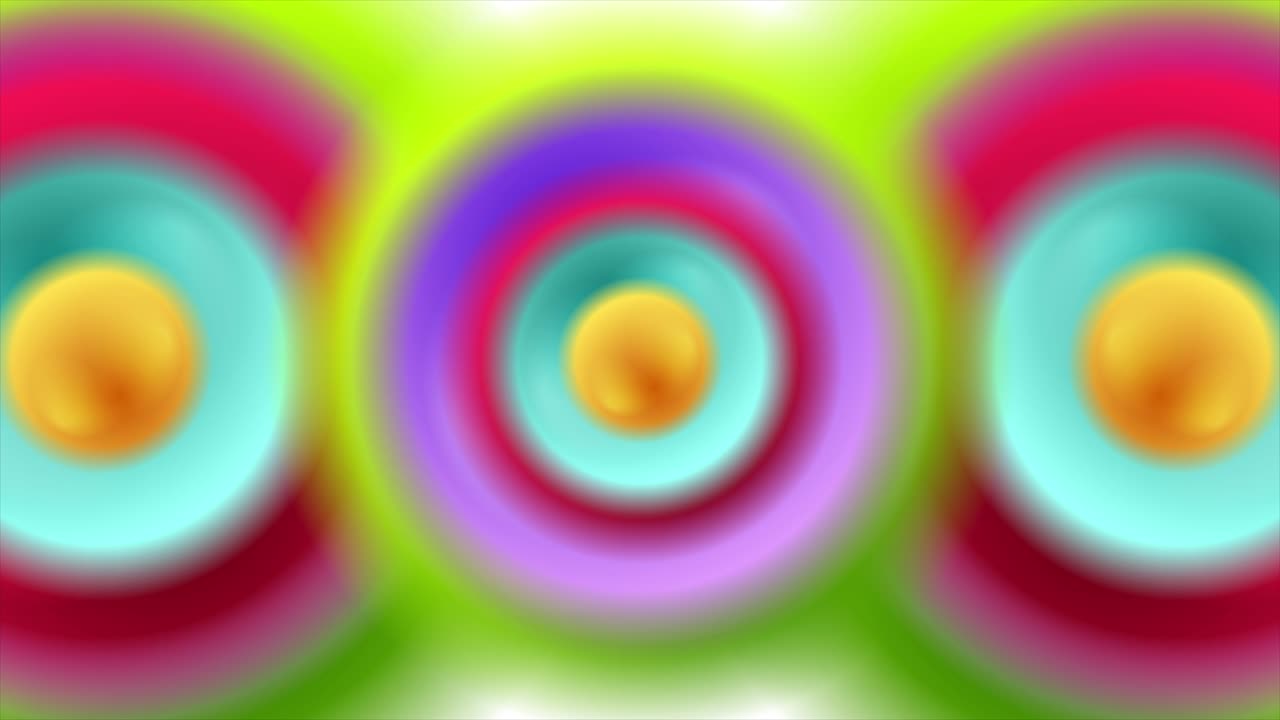 Abstract video animation with colorful smooth circles